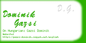 dominik gazsi business card